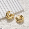 C/Shape Ear Hoops Pair