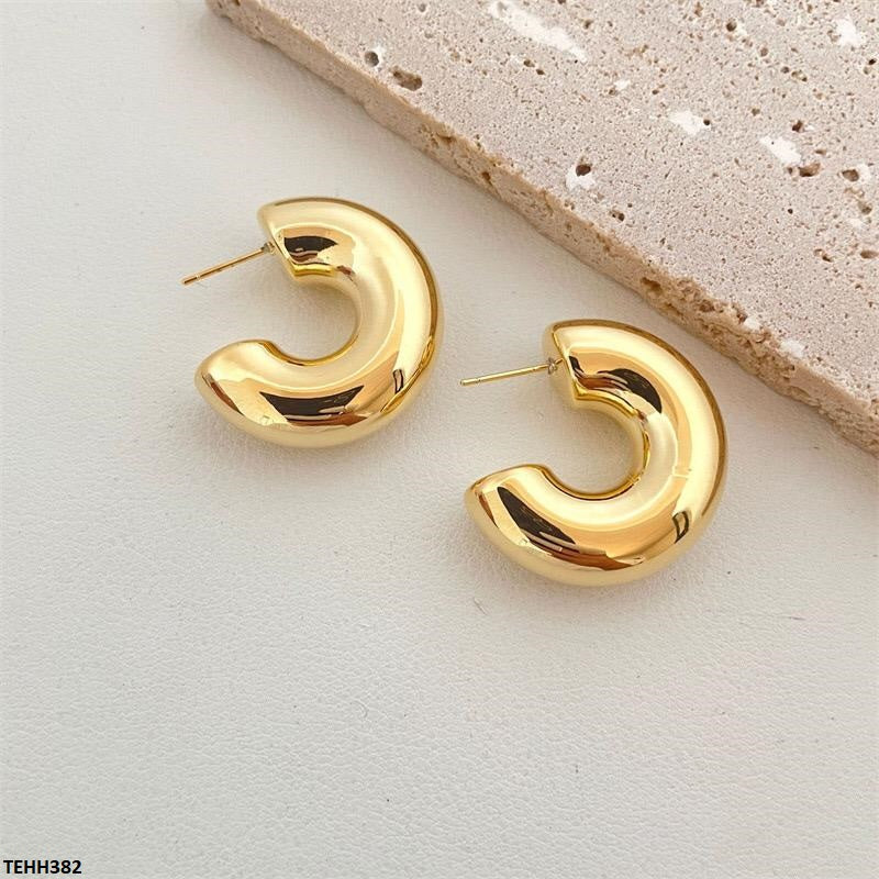 C/Shape Ear Hoops Pair
