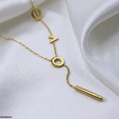 Stainless Steel Round Stick Drop Necklace