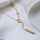 Stainless Steel Round Stick Drop Necklace