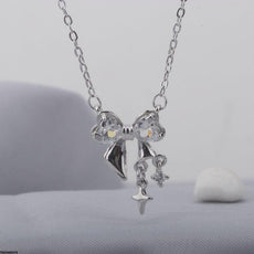 Bow Heart Necklace