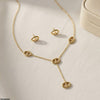 Oval Stainless Steel Necklace Set