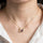 Stainless Steel Zircon Duck Necklace