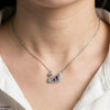 Stainless Steel Zircon Duck Necklace