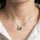 Stainless Steel Zircon Duck Necklace