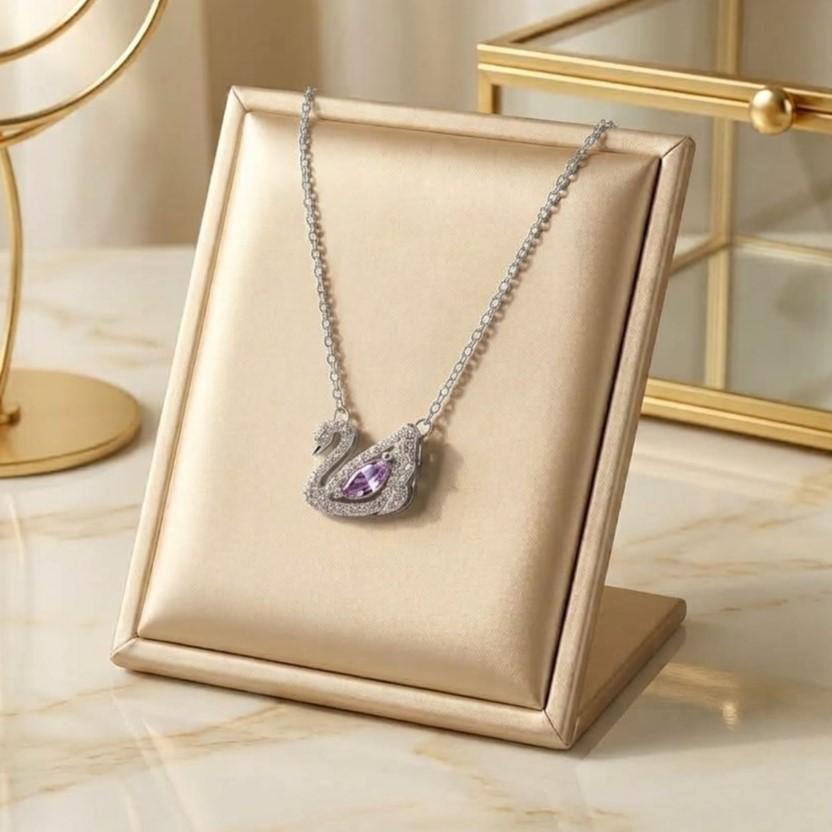Stainless Steel Zircon Duck Necklace