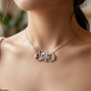 Stainless Steel Zircon Butterfly Necklace