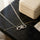 Stainless Steel Zircon Butterfly Necklace