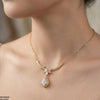Stainless Steel Zircon Tear Necklace