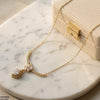 Stainless Steel Zircon Tear Necklace