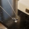 Stainless Steel Zircon Heart Necklace
