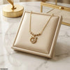 Stainless Steel Zircon Round Star Necklace