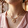Stainless Steel Zircon Round Star Necklace