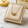 Stainless Steel Zircon Double Heart Necklace
