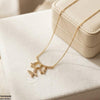 Stainless Steel Zircon Butterfly Necklace