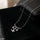 Stainless Steel Zircon Butterfly Necklace