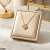 Stainless Steel Zircon Flower Necklace