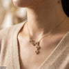 Stainless Steel Zircon Link Heart Necklace