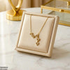 Stainless Steel Zircon Link Heart Necklace