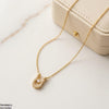 Stainless Steel Zircon U Shape Necklace