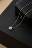 Stainless Steel Zircon Flower Necklace