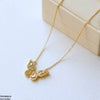 Stainless Steel Zircon Butterfly Necklace