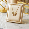 Stainless Steel Zircon Butterfly Necklace
