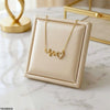 Stainless Steel Zircon Heart Beat Necklace