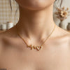 Stainless Steel Zircon Heart Beat Necklace