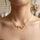 Stainless Steel Zircon Heart Beat Necklace