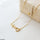Stainless Steel Zircon Heart Beat Necklace