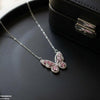 Stainless Steel Zircon Butterfly Necklace