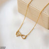 Stainless Steel Zircon Infinity Heart Necklace