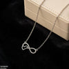 Stainless Steel Zircon Infinity Heart Necklace