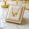 Stainless Steel Zircon Pin Heart Necklace
