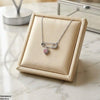 Stainless Steel Zircon Pin Heart Necklace