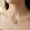 Stainless Steel Zircon Round Heart Necklace