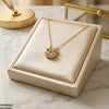 Stainless Steel Zircon Round Heart Necklace