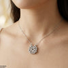 Stainless Steel Zircon Round Heart Necklace