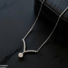 Stainless Steel Zircon Round Necklace