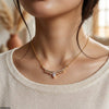Stainless Steel Zircon Round Marquise Necklace