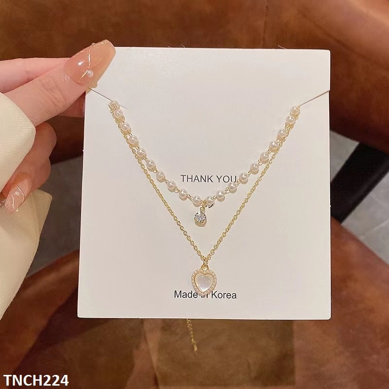 Heart Pearl Layered Necklace