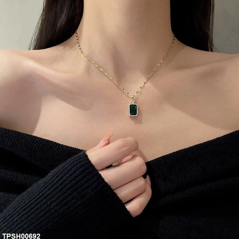 Square Pendant With Chain