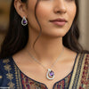 Tear Zircon Pendant Set