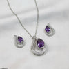 Tear Zircon Pendant Set