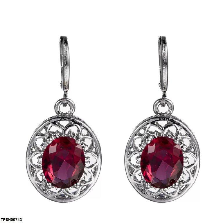 Oval Flower Pendant Set