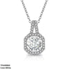 Square/Round Zircon Stone Pendant