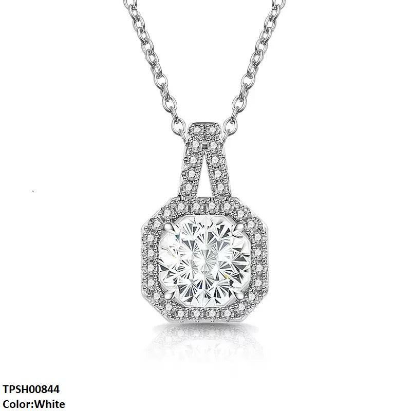 Square/Round Zircon Stone Pendant