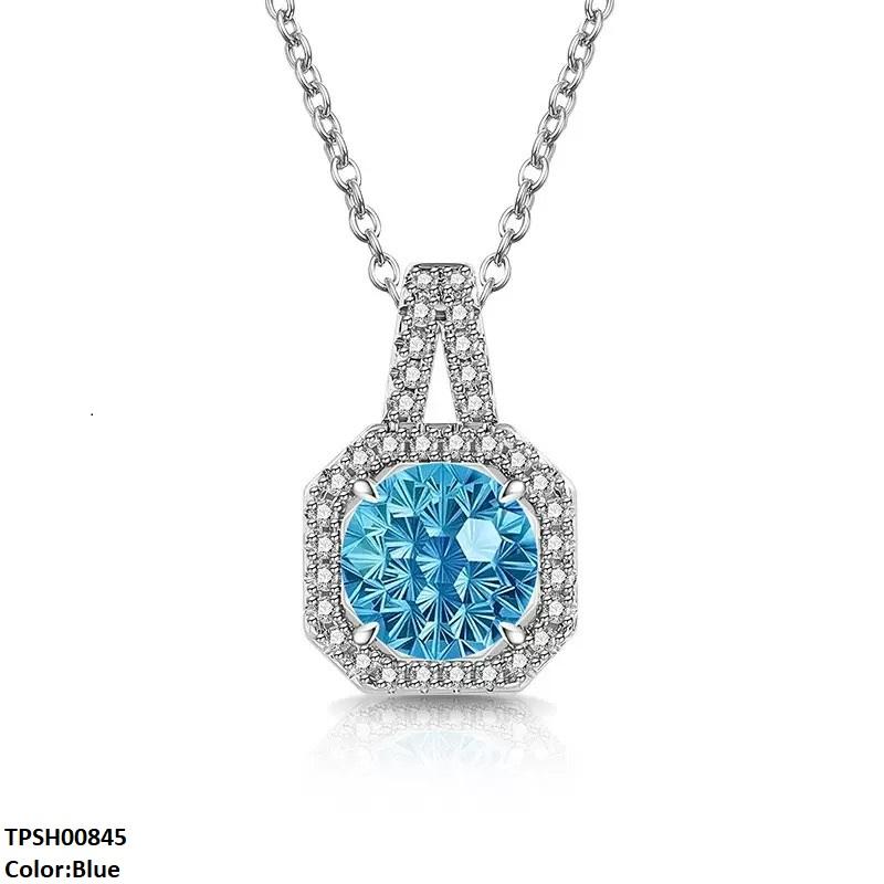 Square/Round Zircon Stone Pendant