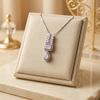 Marquise/Square Tear Drop Zircon Pendant With Chain